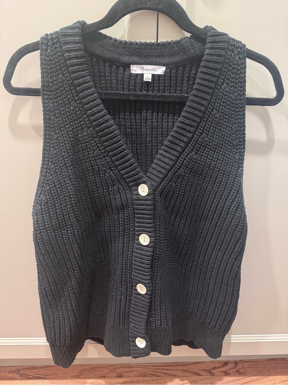 Madewell Black Sweater Tank Top